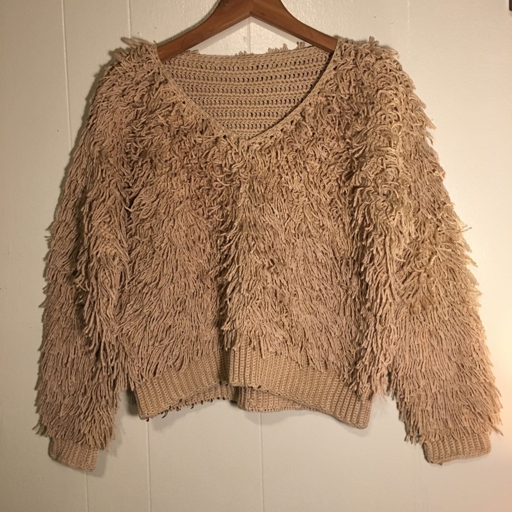 SOLD✖️Vintage Hand-Made Shag Sweater